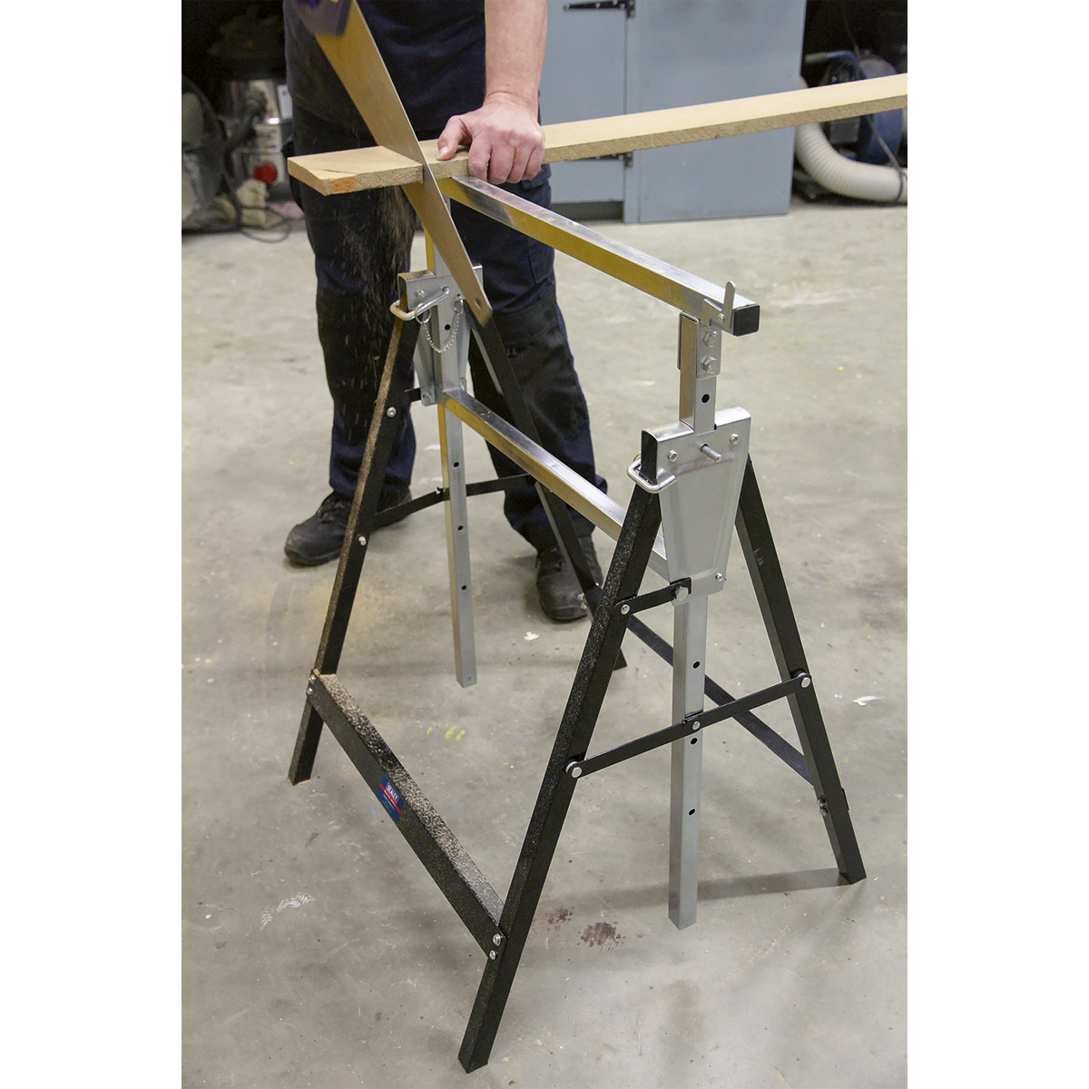 Fold Down Telescopic Trestle 200kg Capacity - Pair