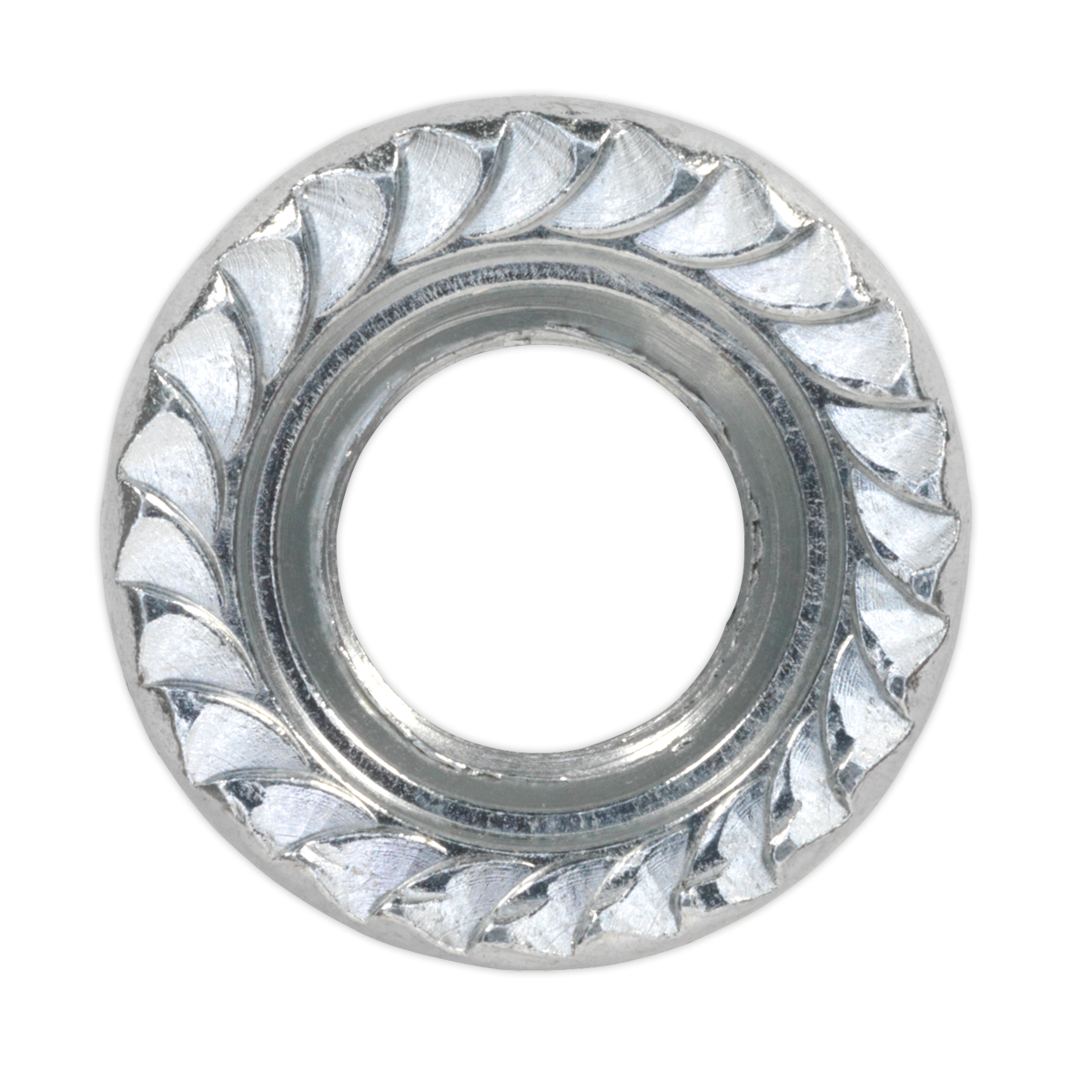Zinc Plated Serrated Flange Nut M10 - Pack of 100