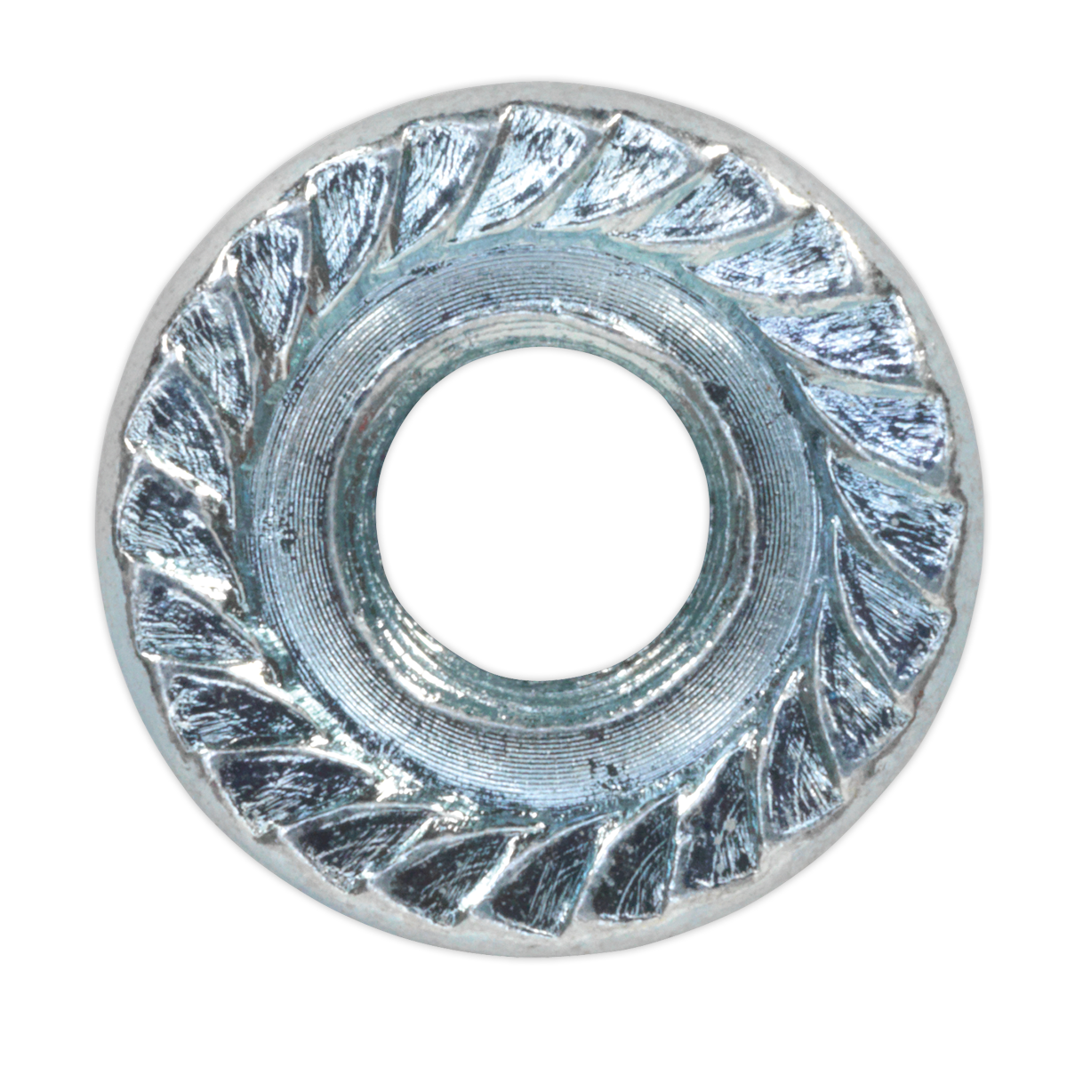 Zinc Plated Serrated Flange Nut M6 - Pack of 100
