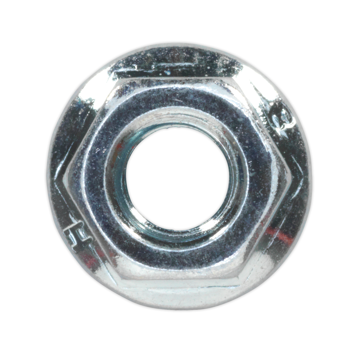 Zinc Plated Serrated Flange Nut M6 - Pack of 100
