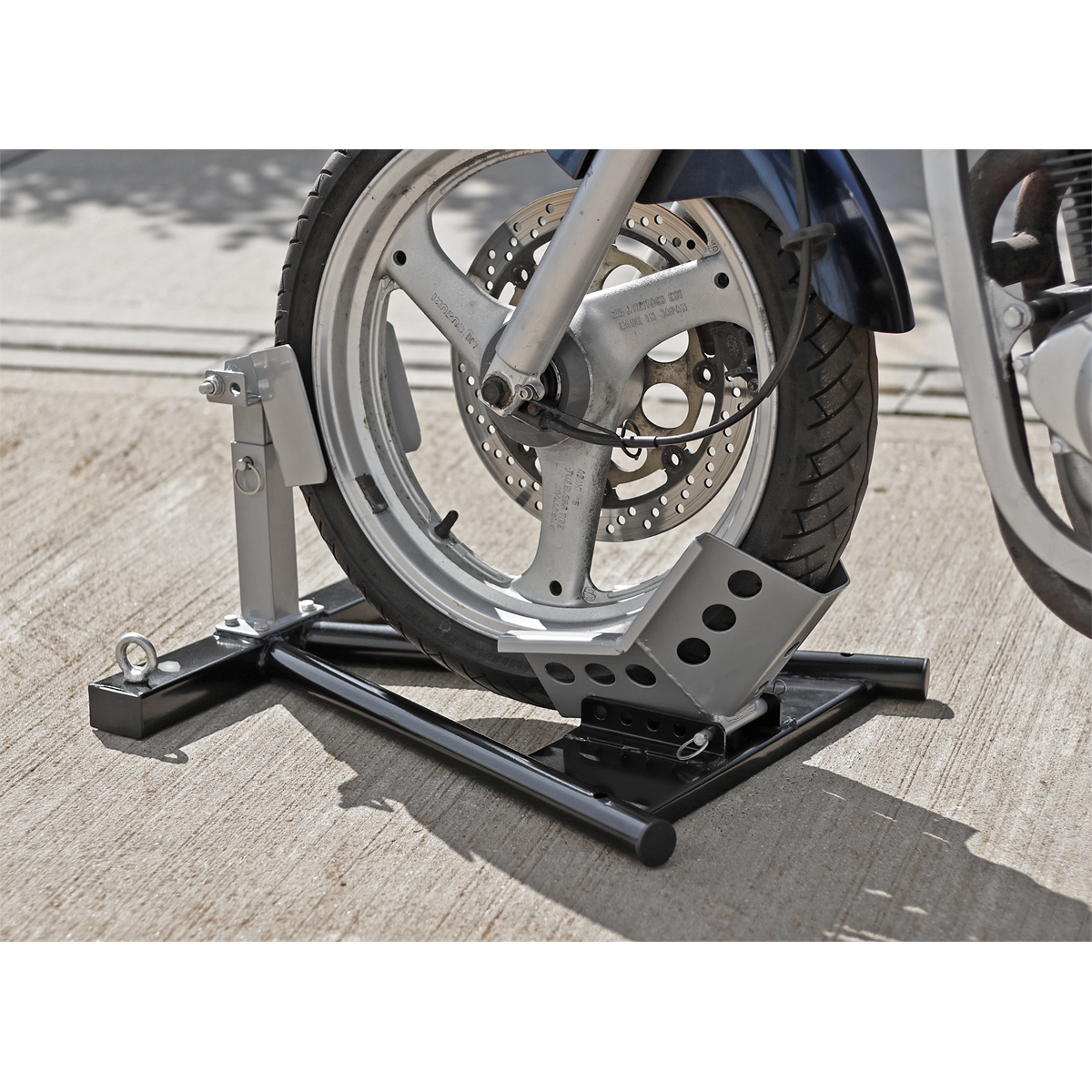 Heavy-Duty Motorcycle Front Wheel Chock