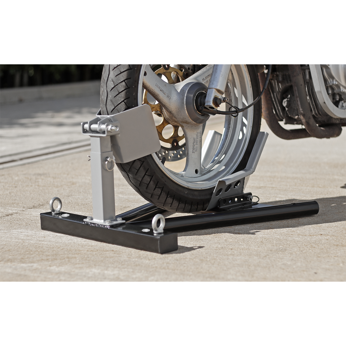 Heavy-Duty Motorcycle Front Wheel Chock