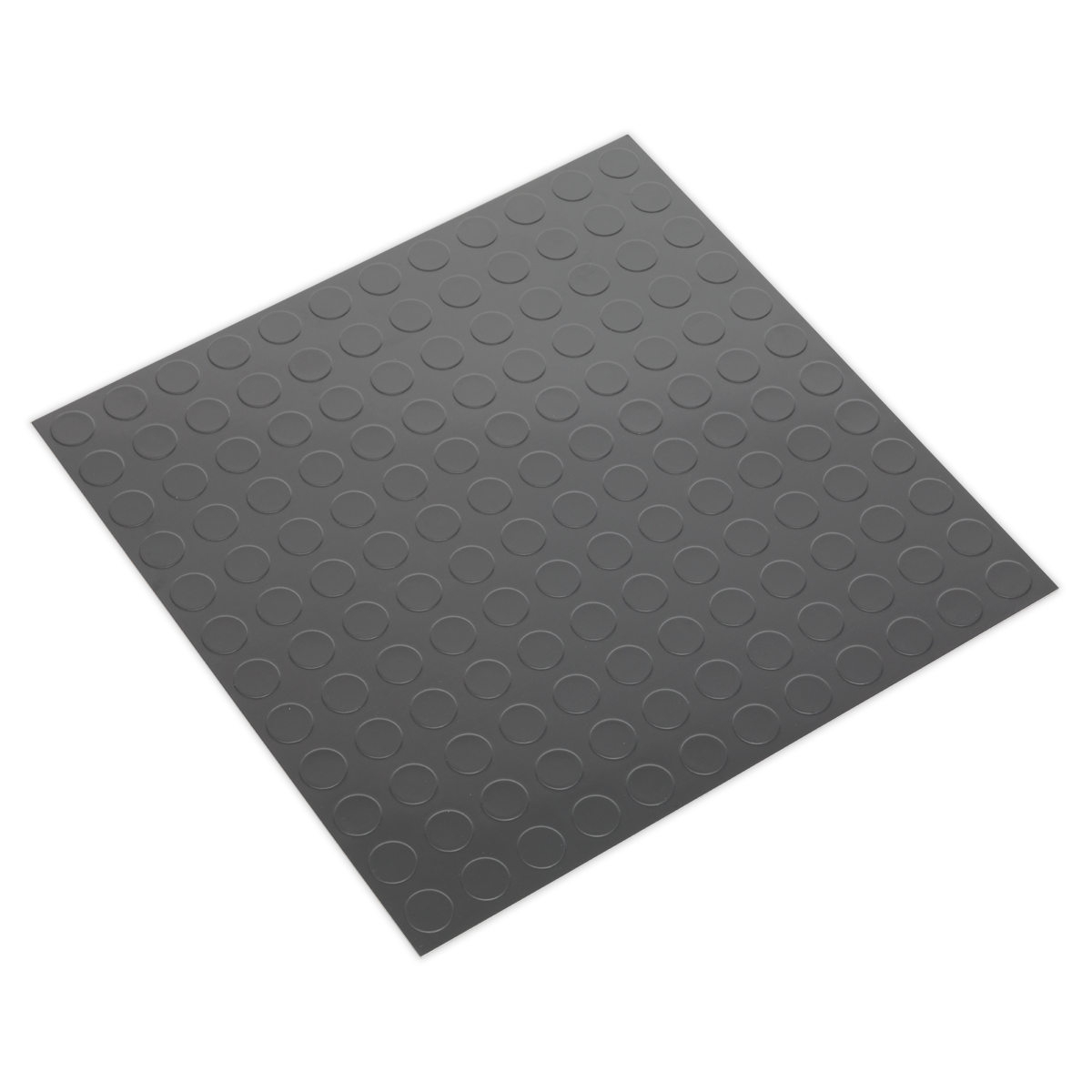 Vinyl Floor Tile with Peel & Stick Backing Silver Coin - Pack of 16