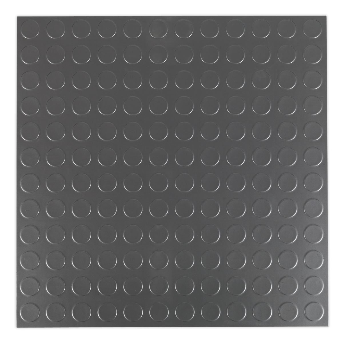 Vinyl Floor Tile with Peel & Stick Backing Silver Coin - Pack of 16