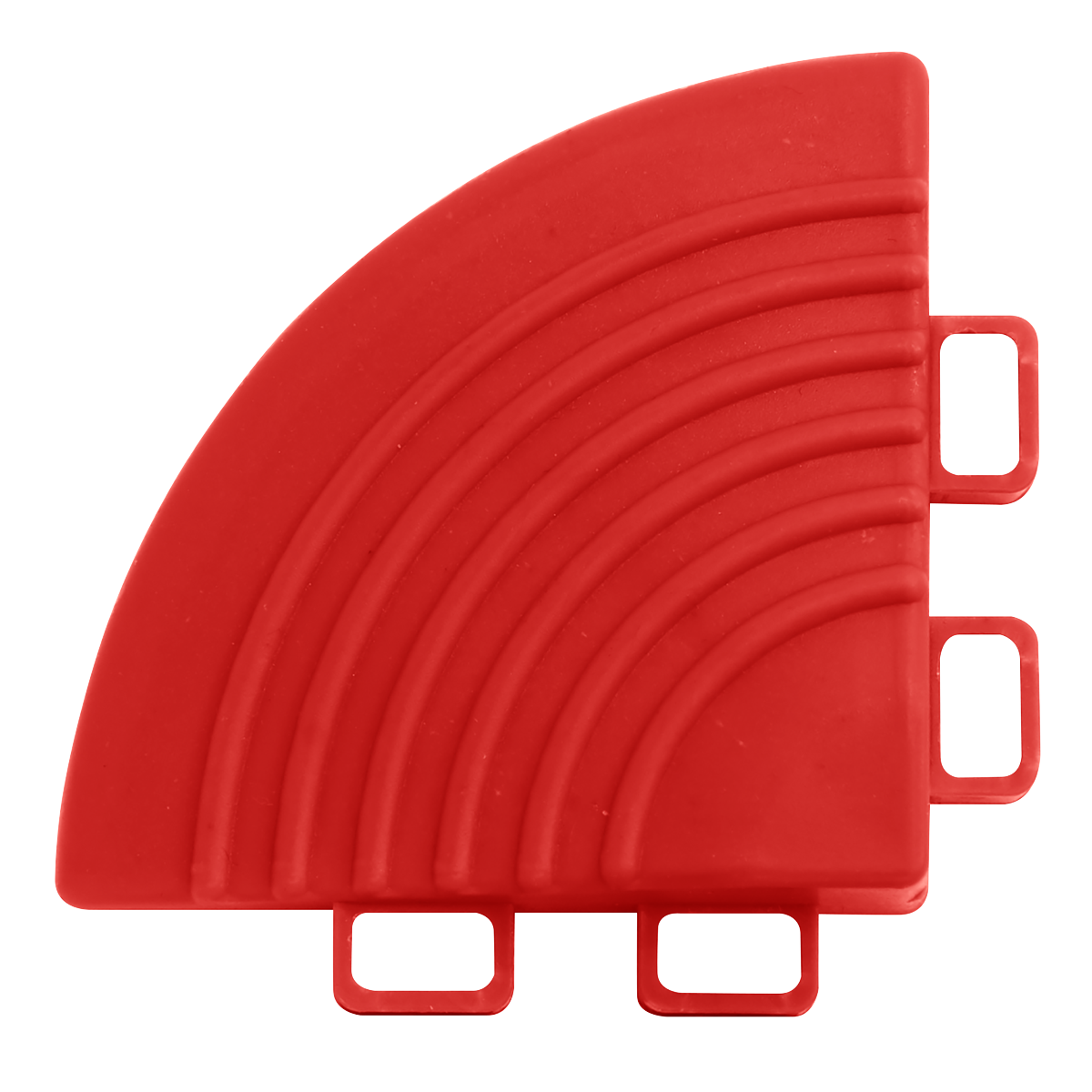 Polypropylene Floor Tile Corners 60 x 60mm, Red - Pack of 4