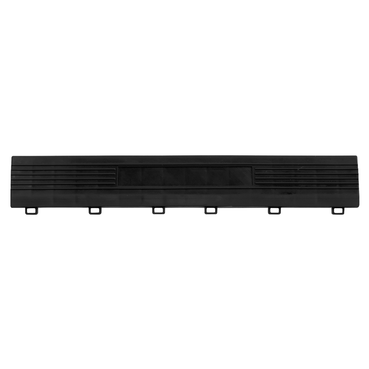 Polypropylene Floor Tile Edge 400 x 60mm, Black Female - Pack of 6