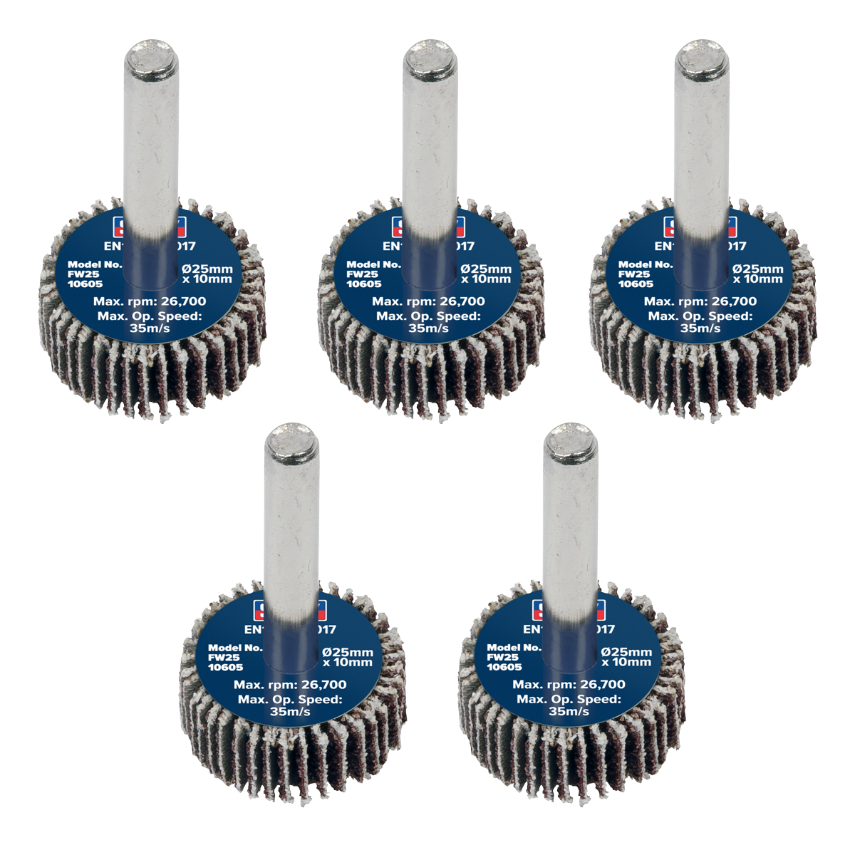 Abrasive Flap Wheel on 6mm Shaft - Pack of 5