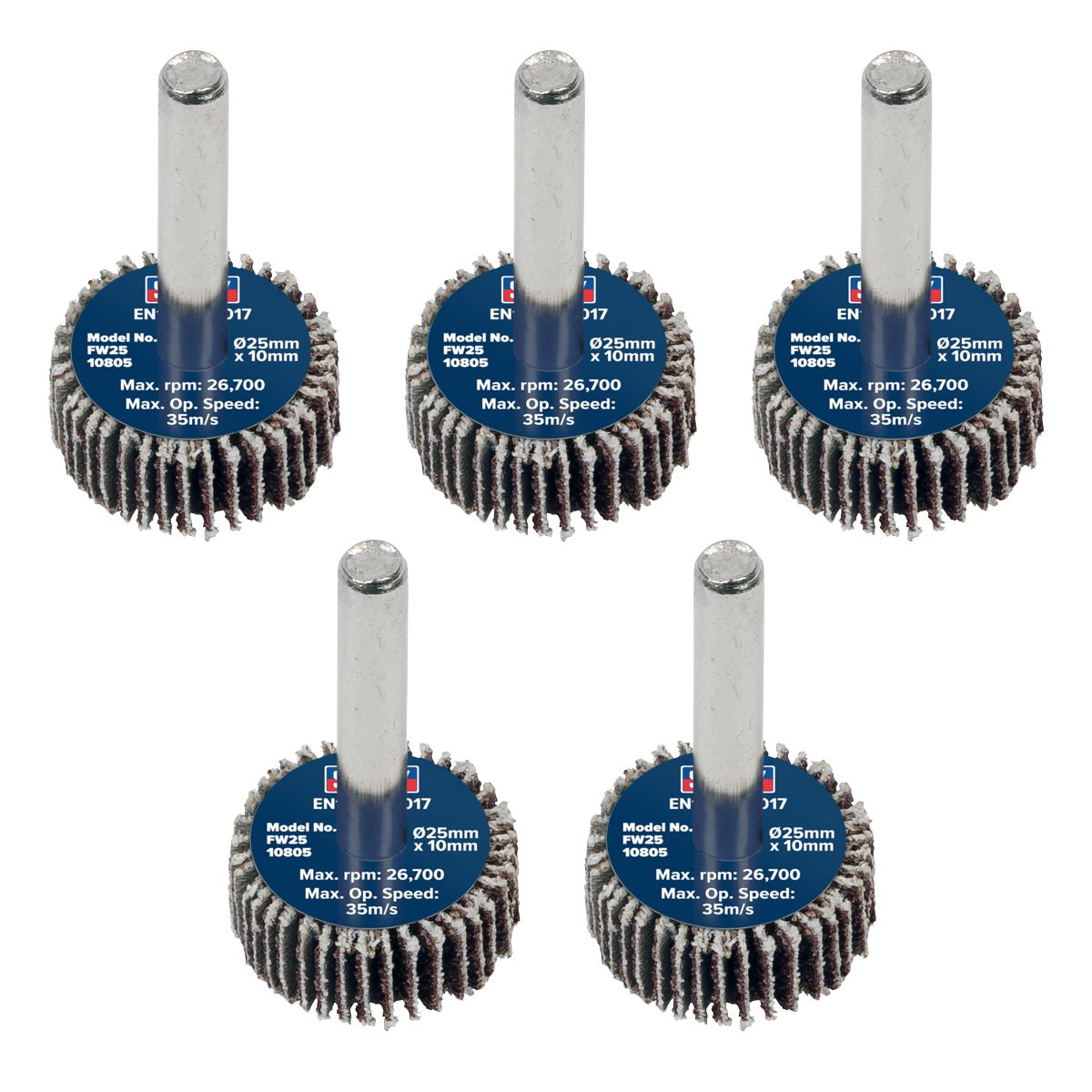 Abrasive Flap Wheel on 6mm Shaft - Pack of 5