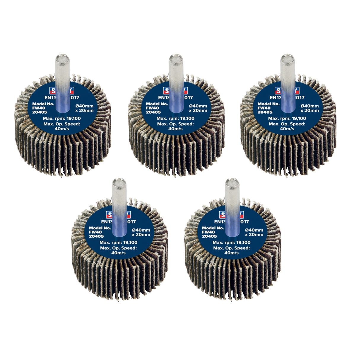 Abrasive Flap Wheel on 6mm Shaft - Pack of 5
