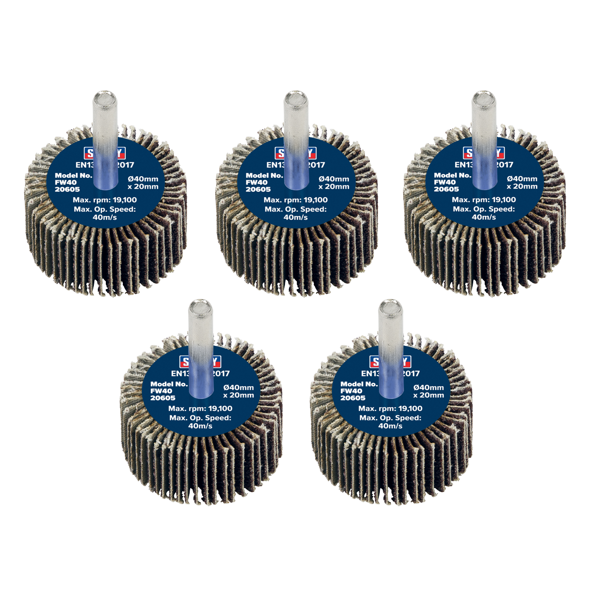 Abrasive Flap Wheel on 6mm Shaft - Pack of 5