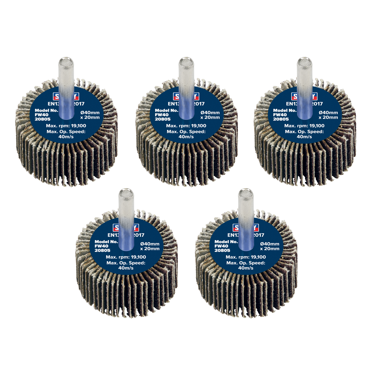Abrasive Flap Wheel on 6mm Shaft - Pack of 5