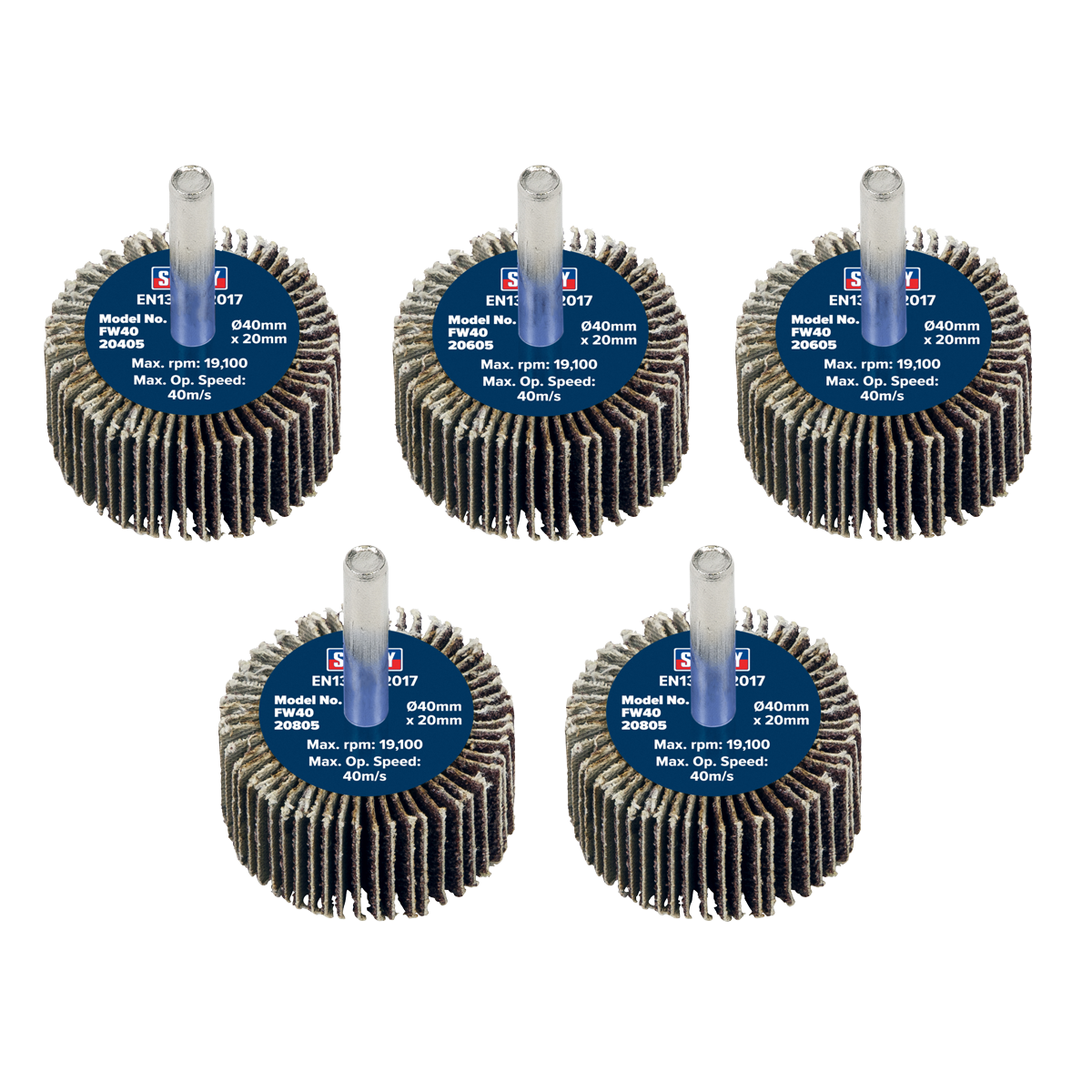 Abrasive Flap Wheel on 6mm Shaft - Pack of 5