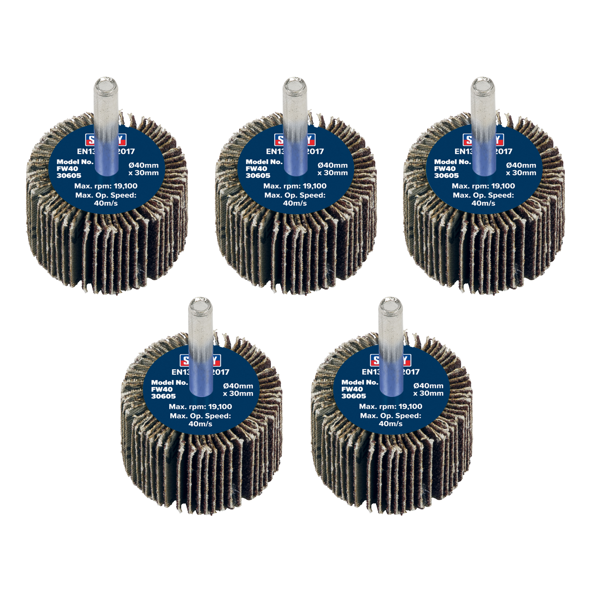 Abrasive Flap Wheel on 6mm Shaft - Pack of 5
