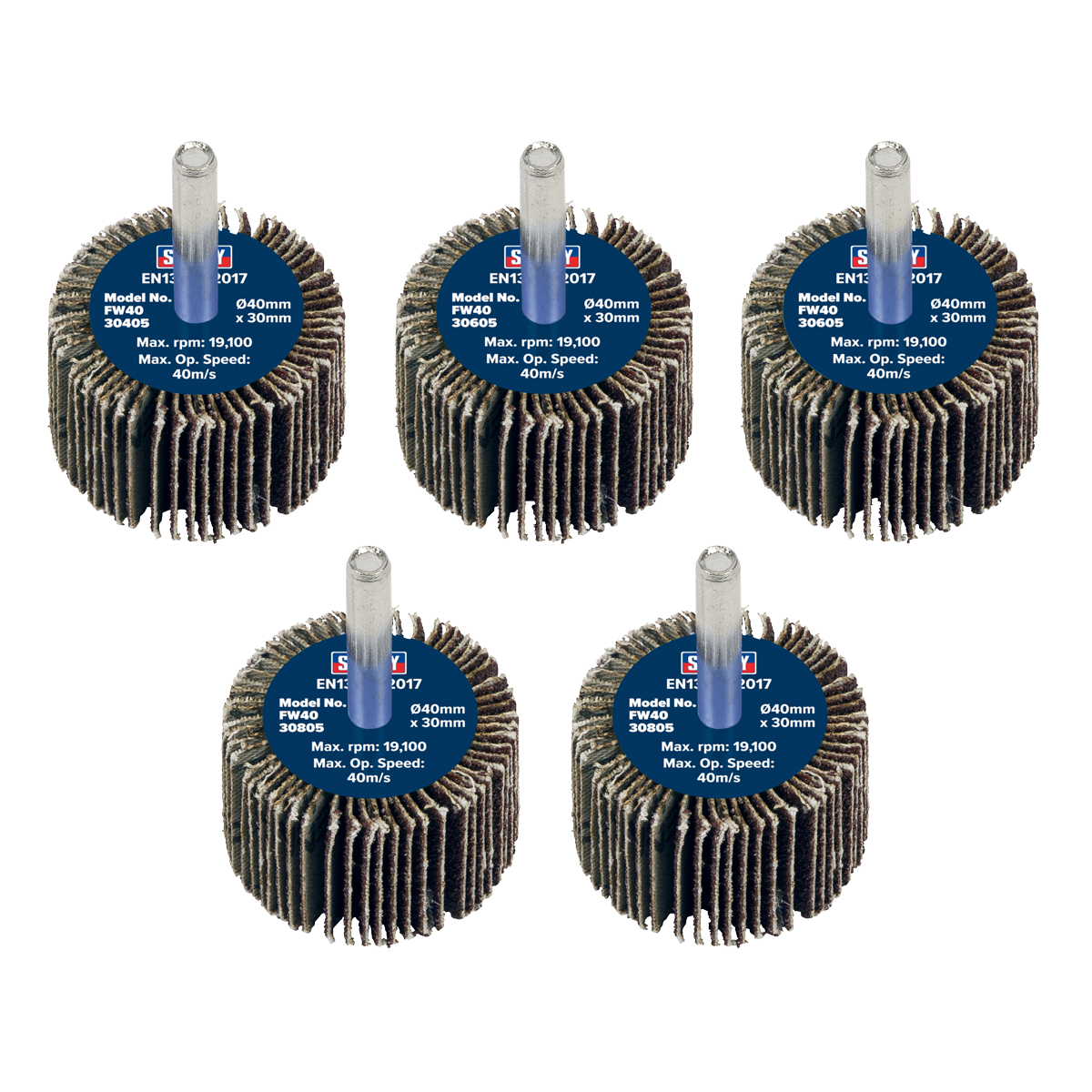 Abrasive Flap Wheel on 6mm Shaft - Pack of 5