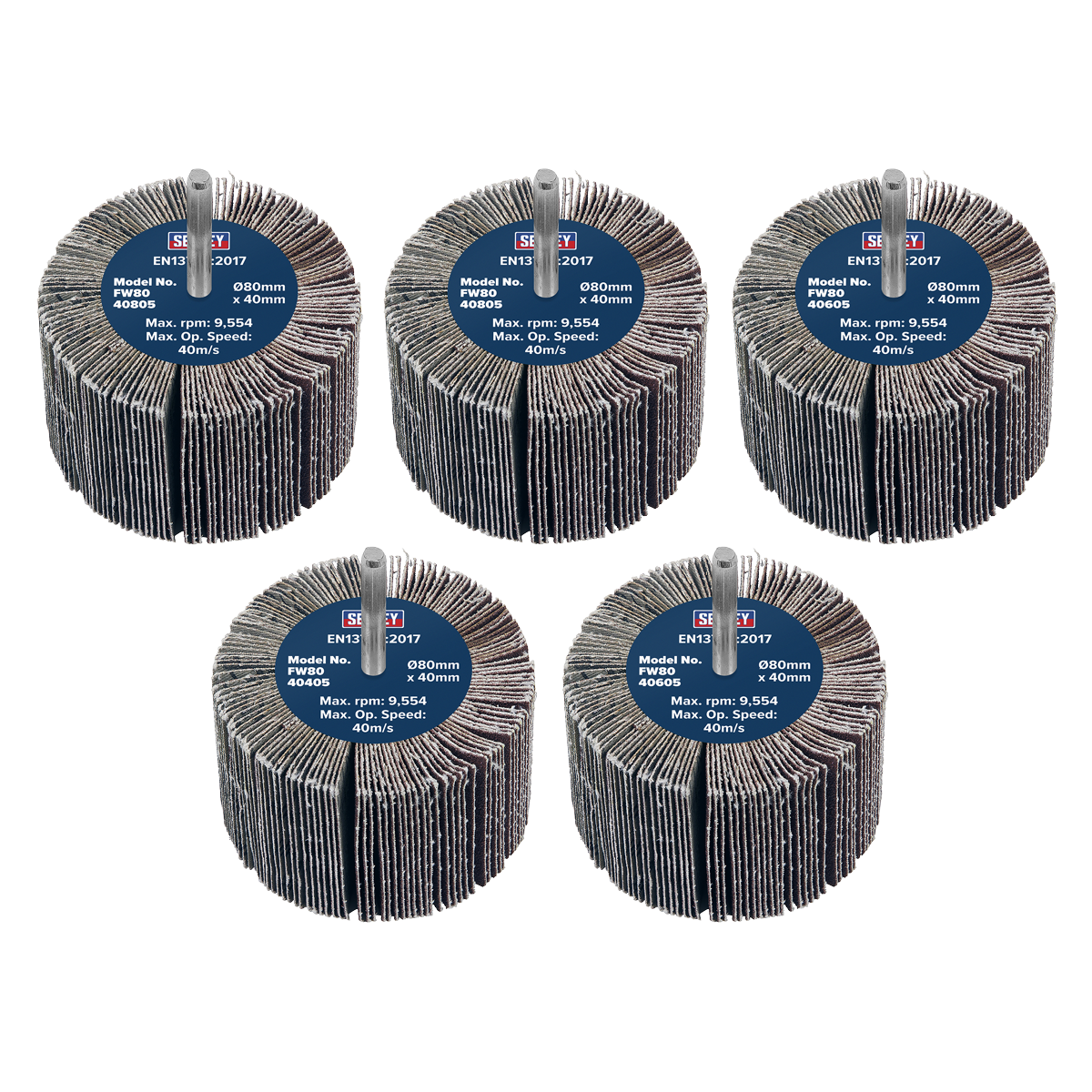 Abrasive Flap Wheel on 6mm Shaft - Pack of 5