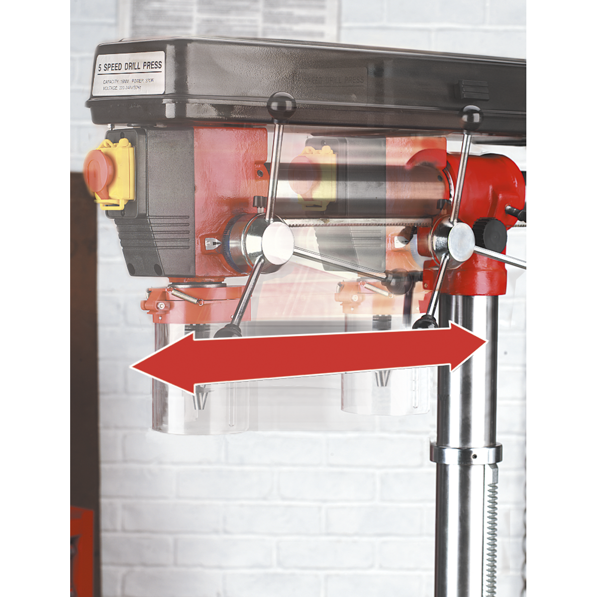 Bench Mounting Radial Pillar Drill 5-Speed 550W/230V