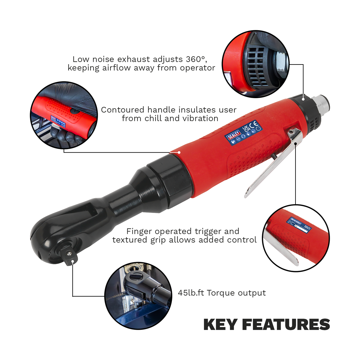 Generation Air Ratchet Wrench 3/8"Sq Drive