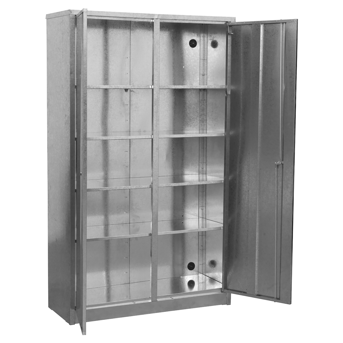 4-Shelf Galvanized Steel Floor Cabinet - Extra-Wide