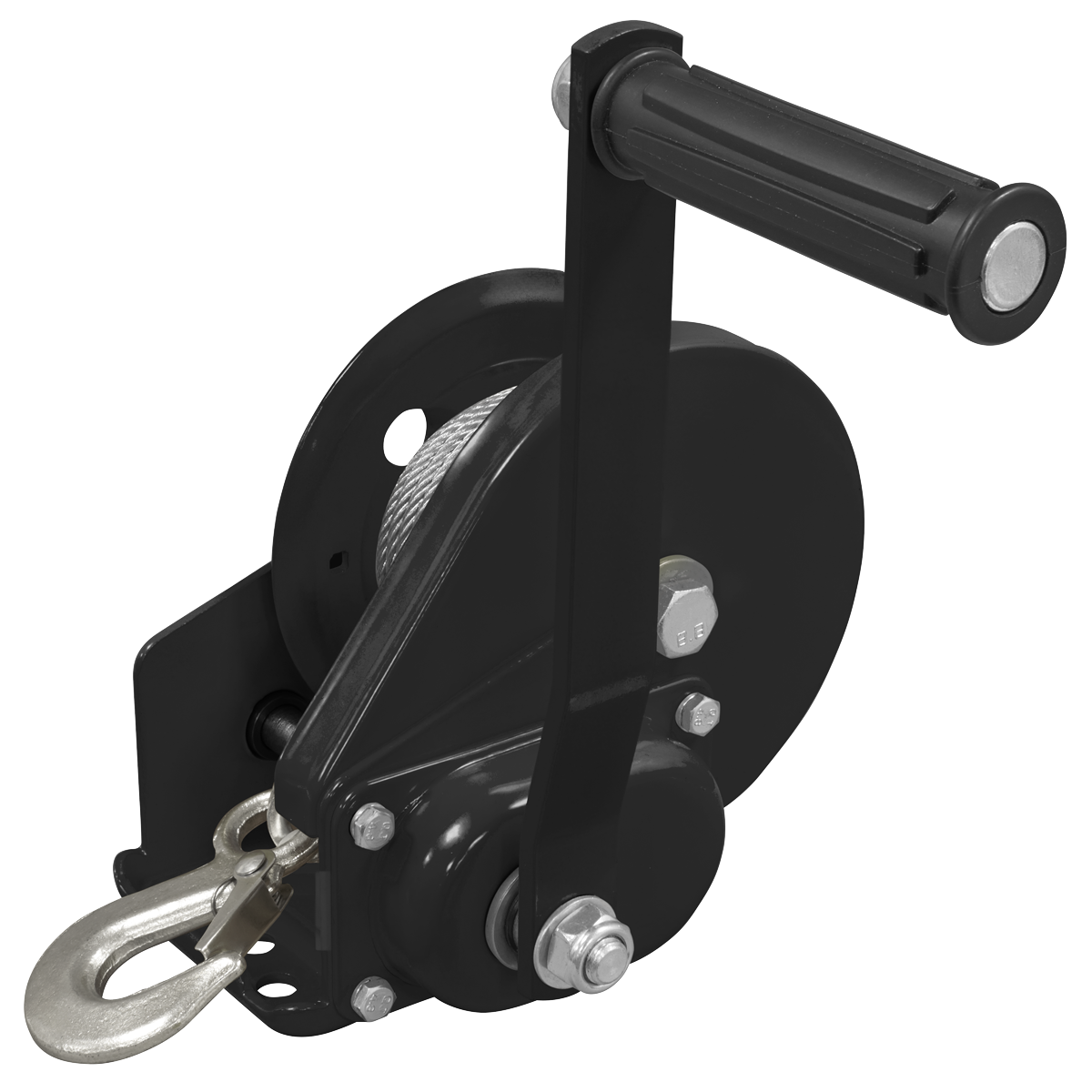 Geared Hand Winch with Brake & Cable 540kg Capacity