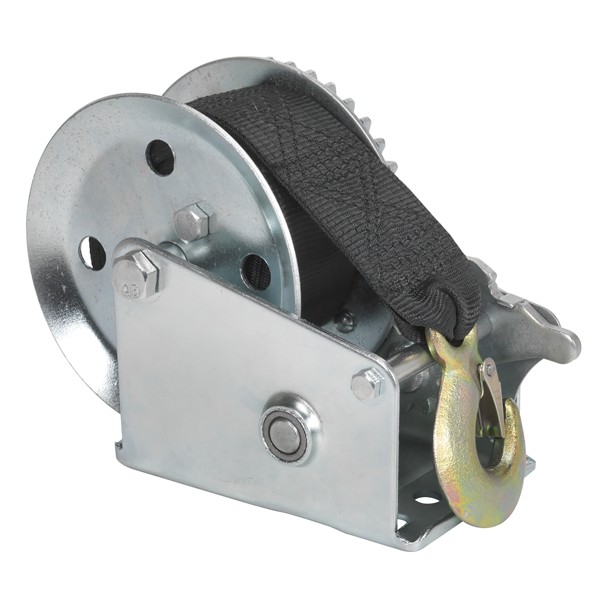Geared Hand Winch with Webbing Strap 540kg Capacity