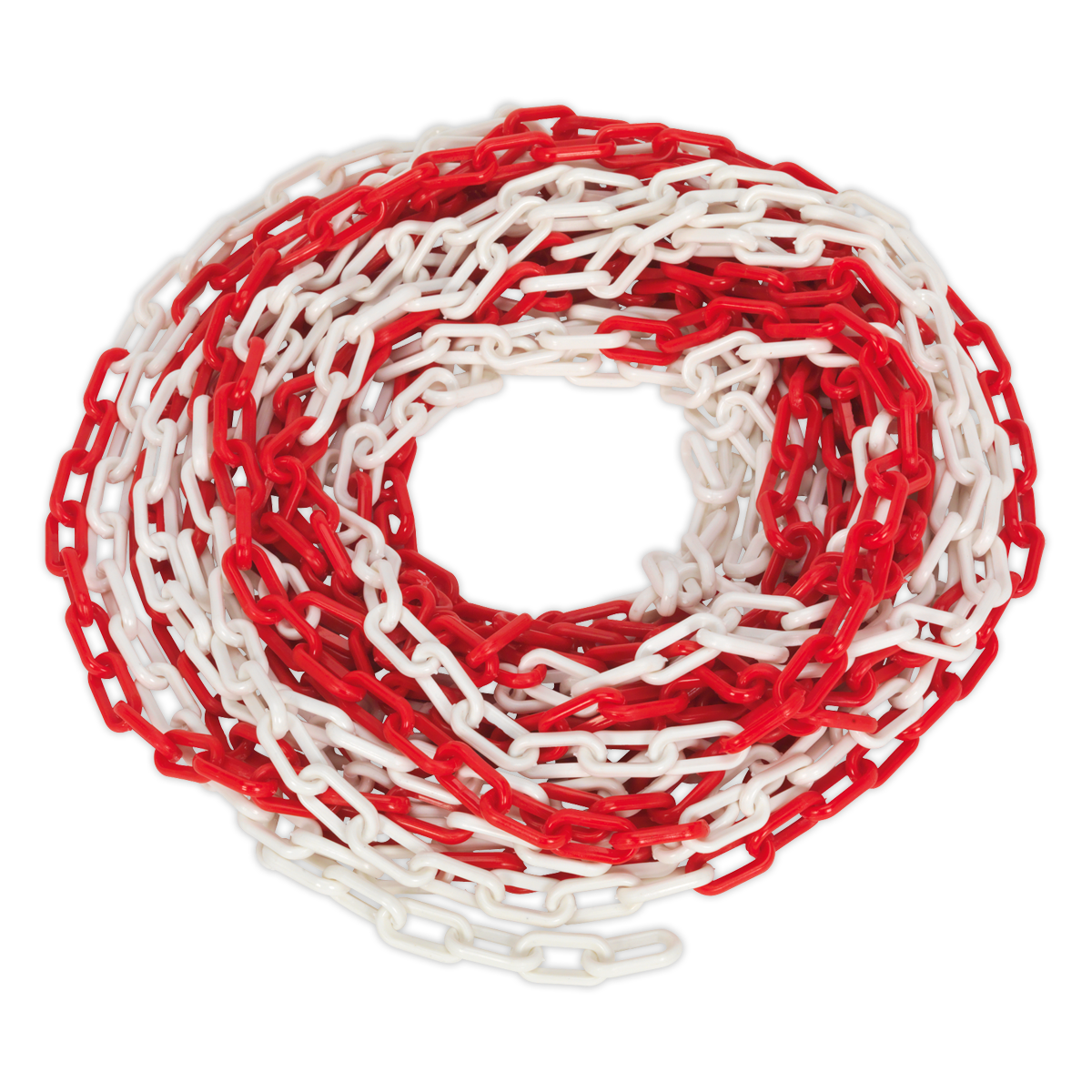 Plastic Chain 25m x 6mm - Red/White