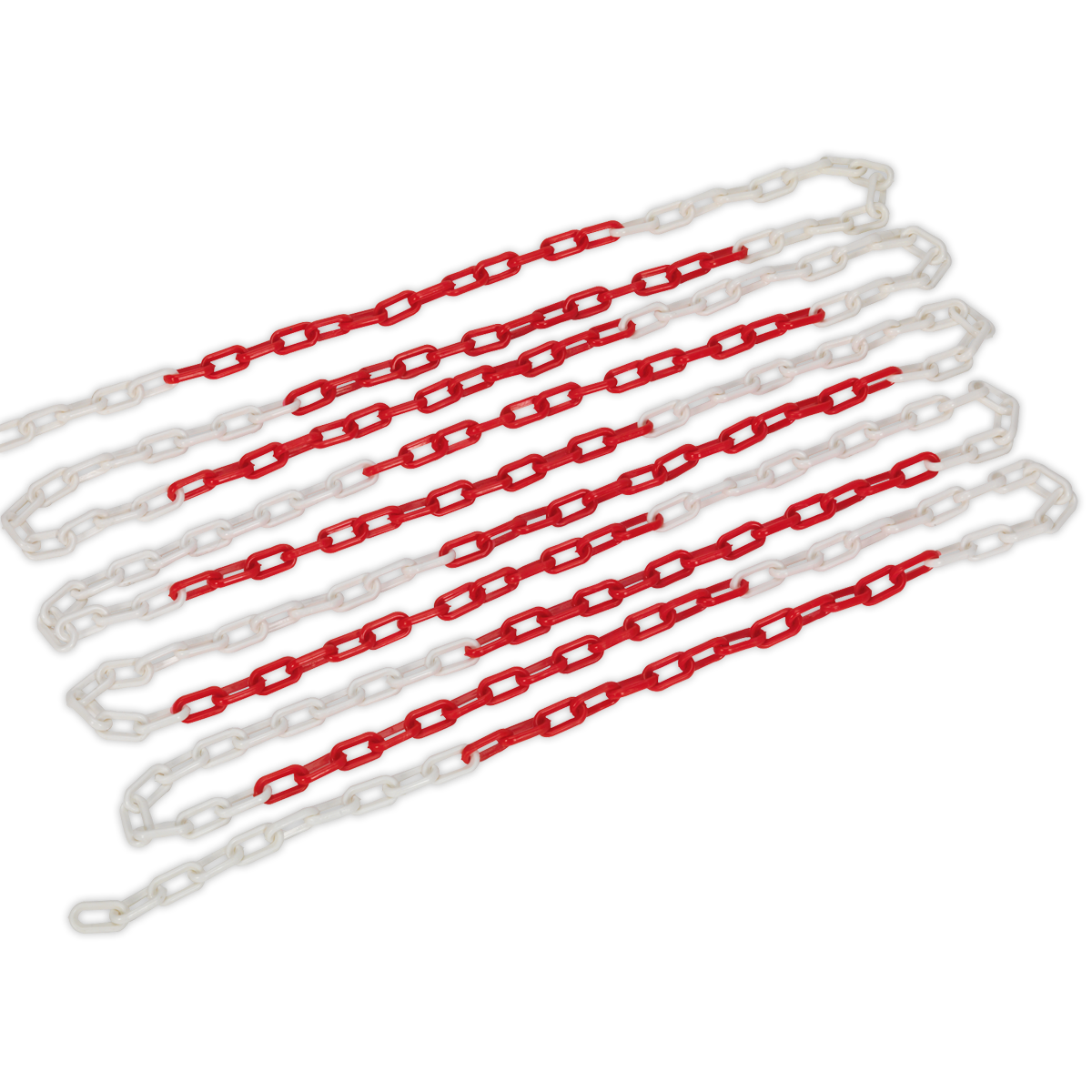 Plastic Chain 25m x 6mm - Red/White