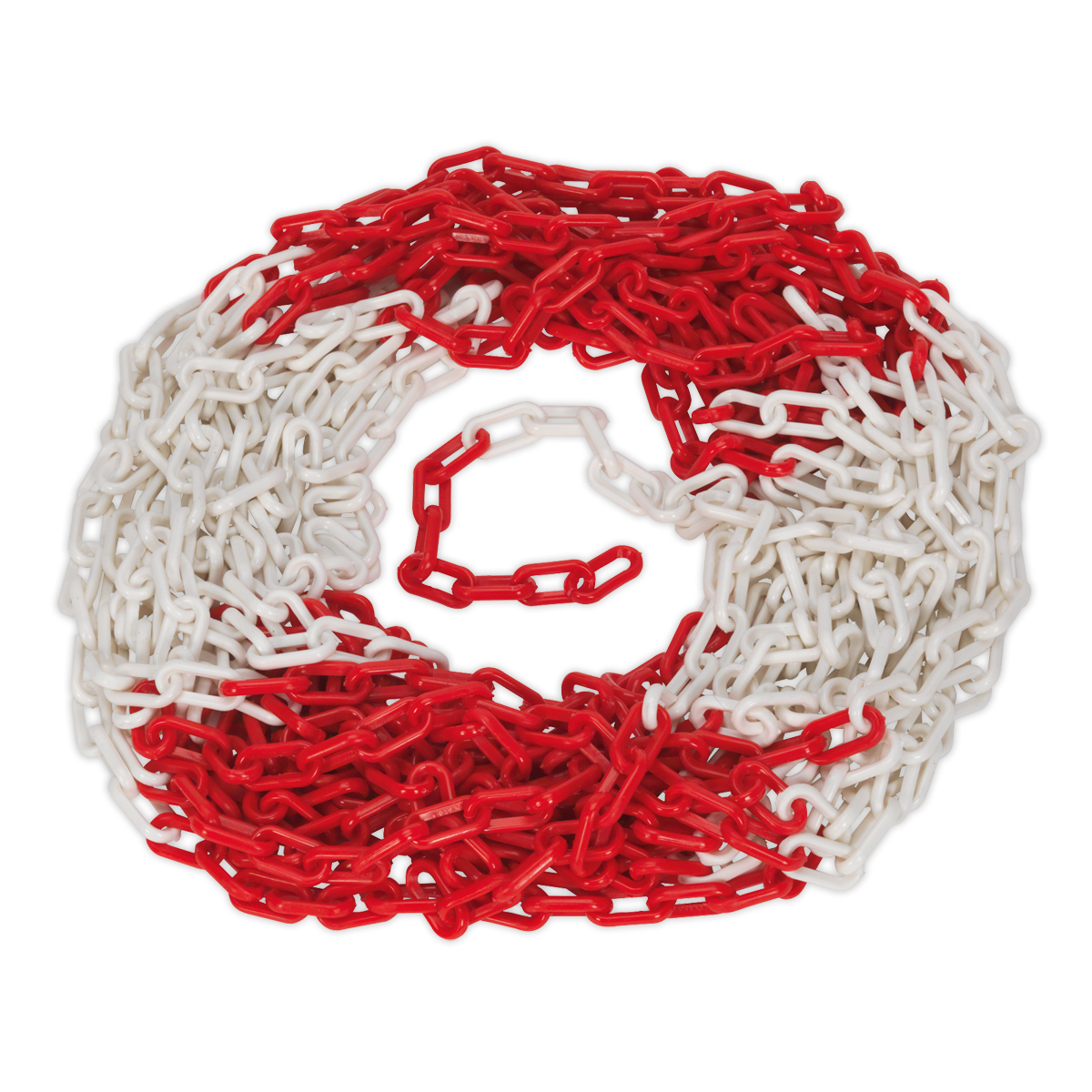 Plastic Chain 25m x 6mm - Red/White