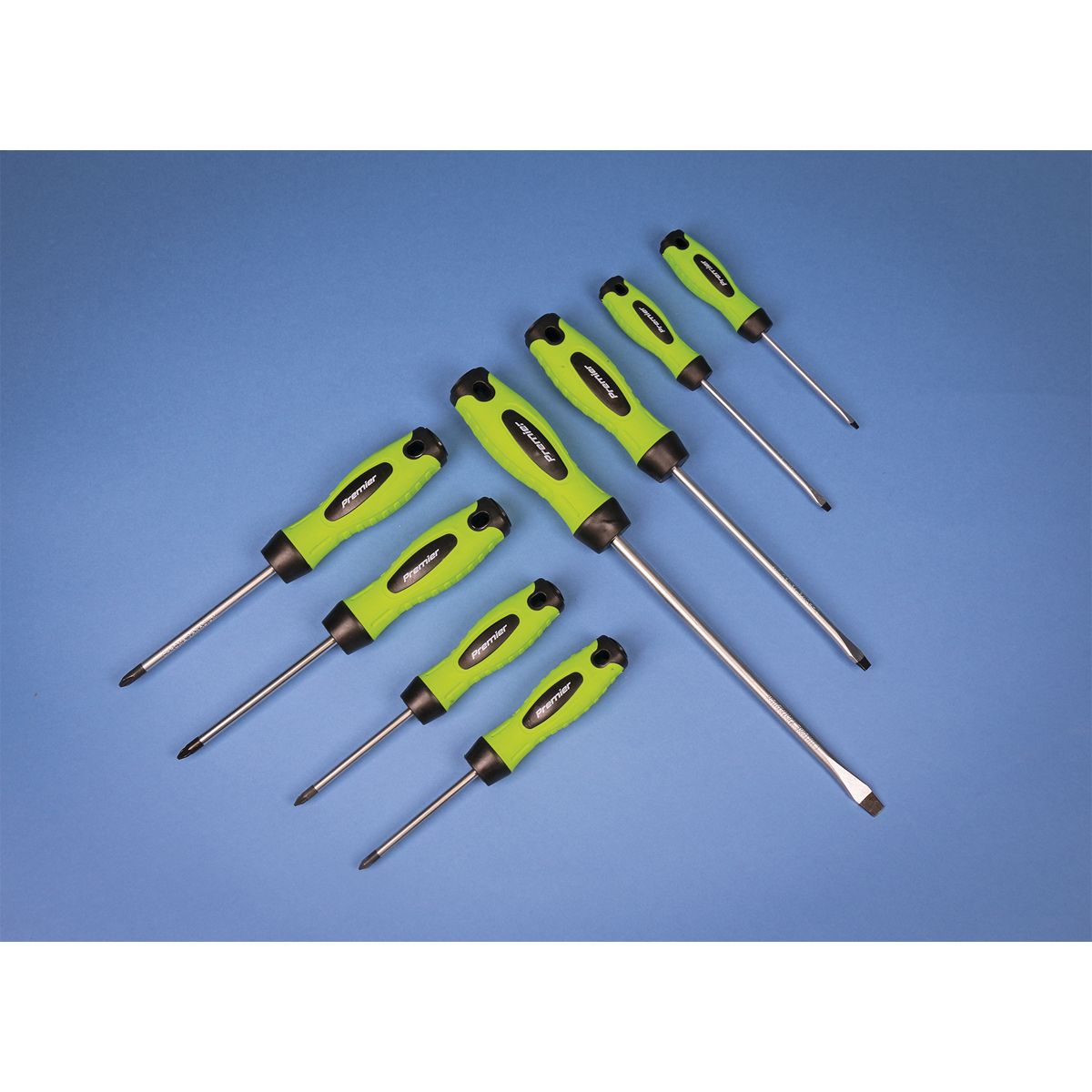 Premier Screwdriver Set 8pc - Hi-Vis Green