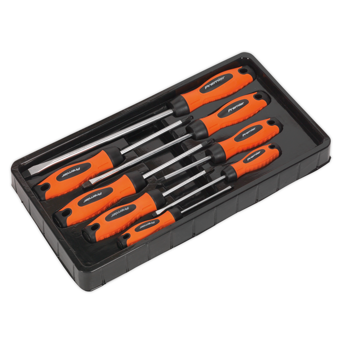 Premier Screwdriver Set 8pc - Hi-Vis Orange