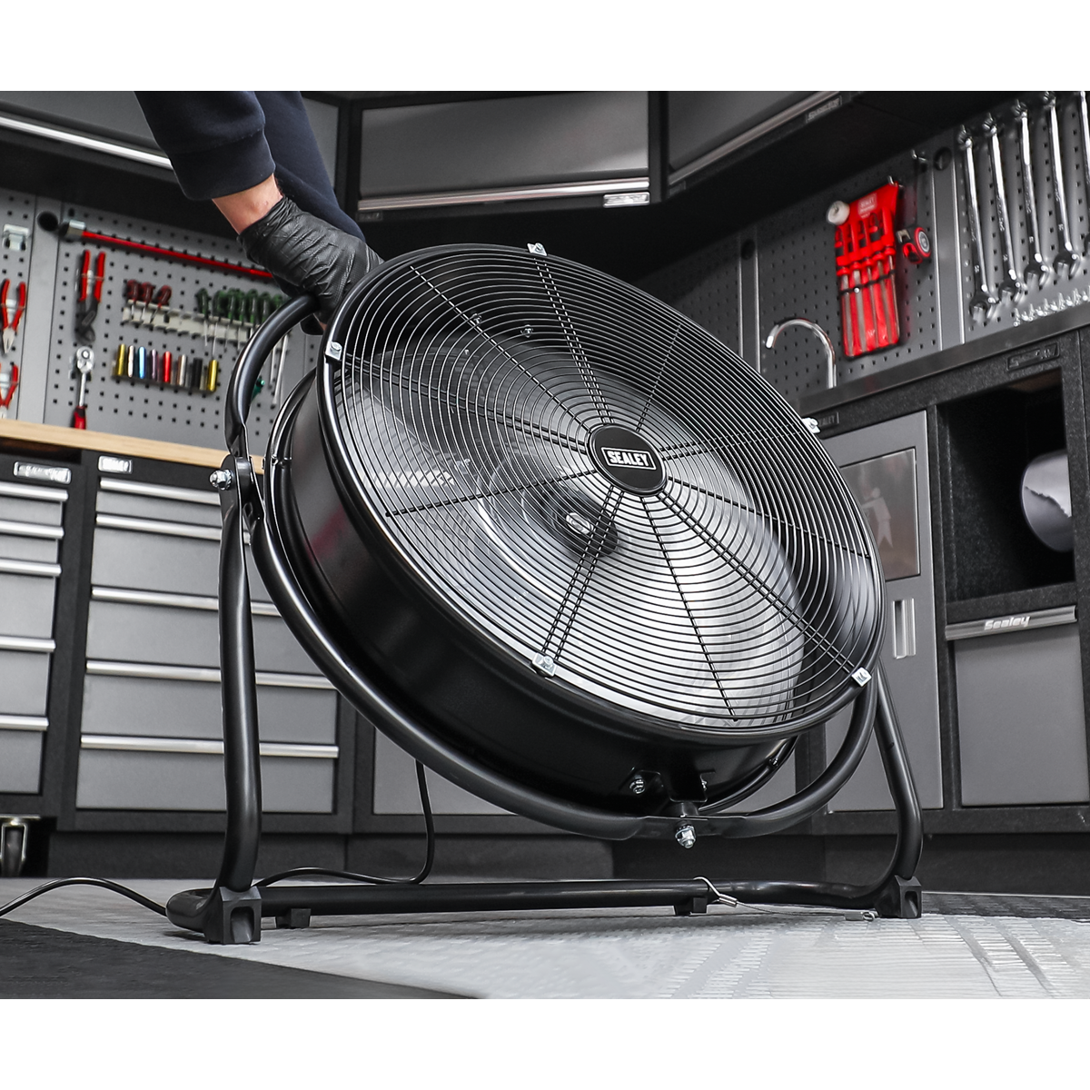 Industrial High Velocity Orbital Drum Fan 230V