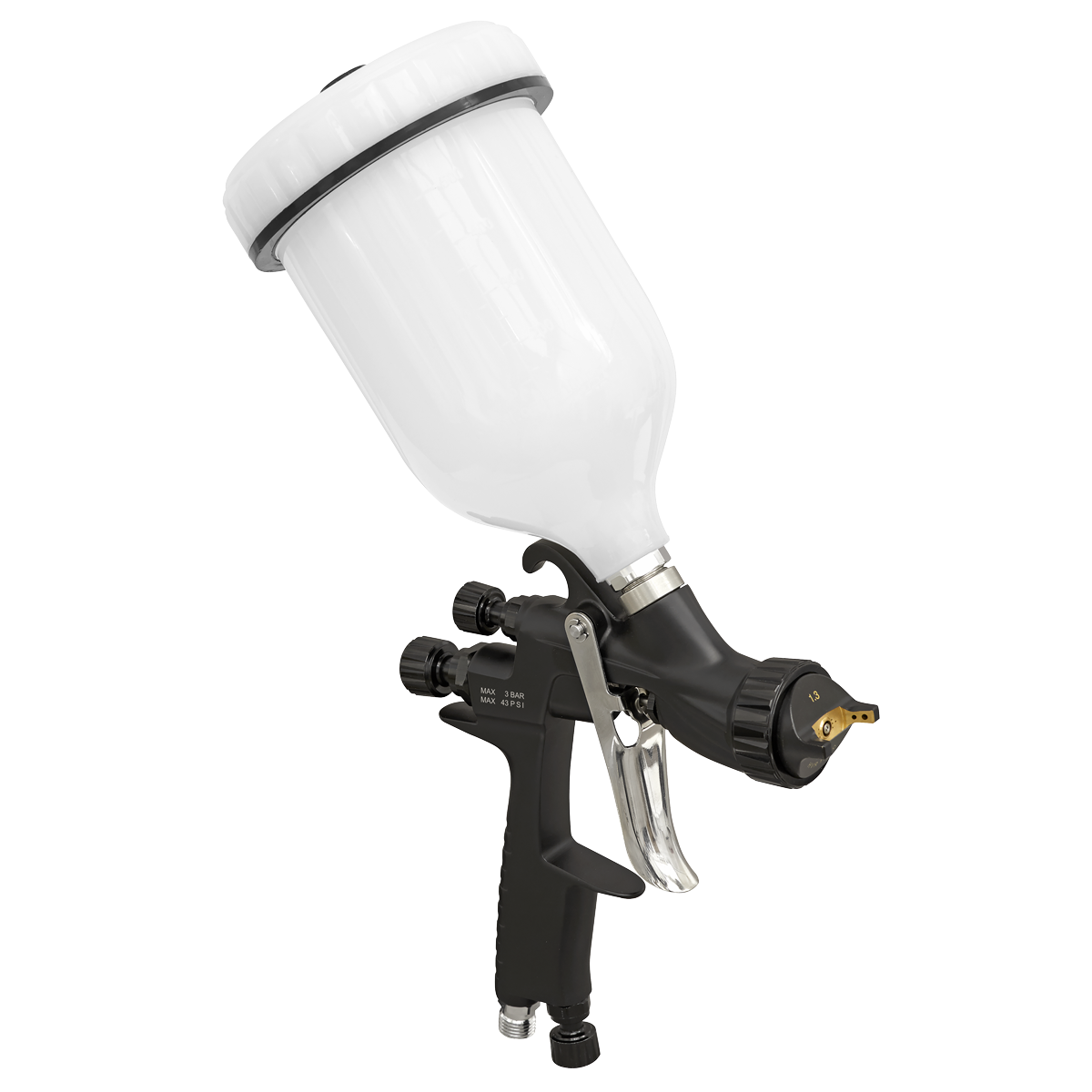 Premier Professional HVLP Gravity Feed Spray Gun 1.3mm Set-Up
