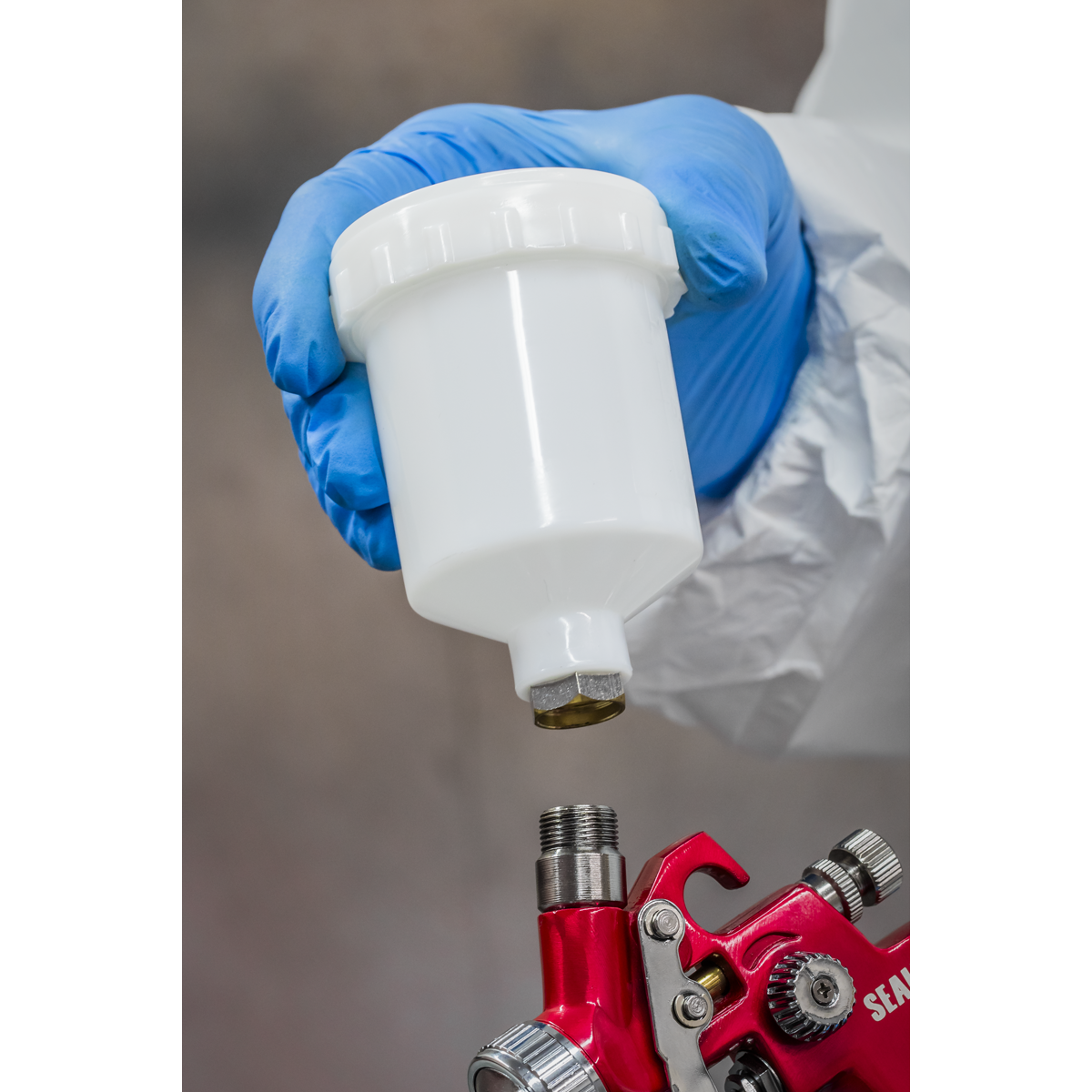 Workshop Series HVLP Gravity Feed Touch-Up Spray Gun 0.8mm Set-Up