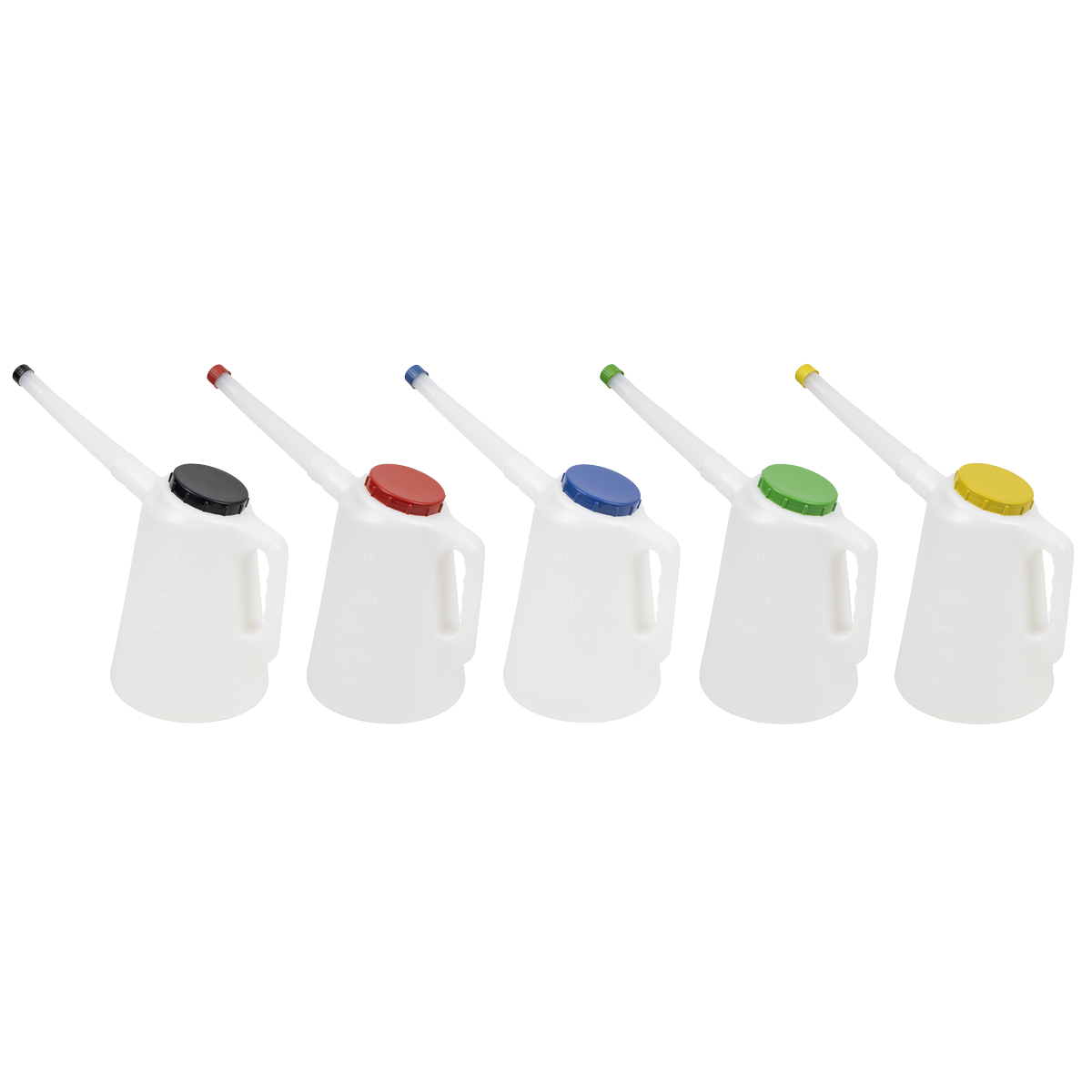 Oil Containers with Flexible Spouts 3L - Set of 5