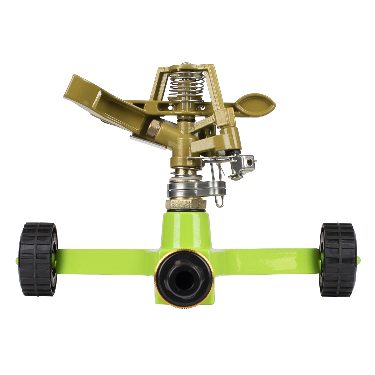 Pulsating Sprinkler with Metal Wheeled Base