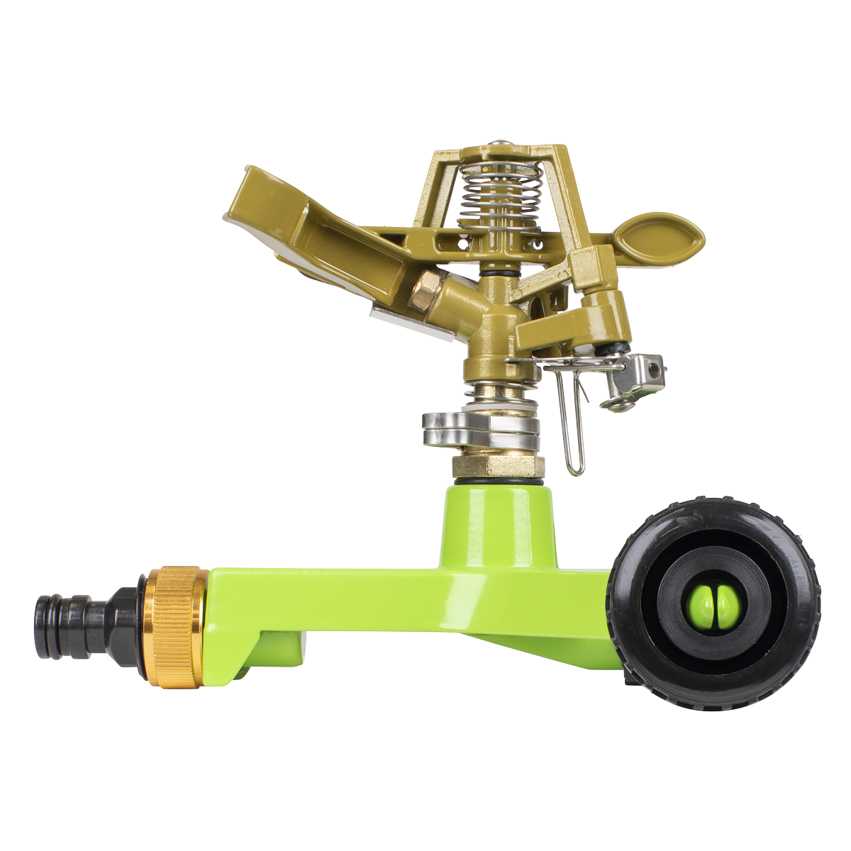 Pulsating Sprinkler with Metal Wheeled Base