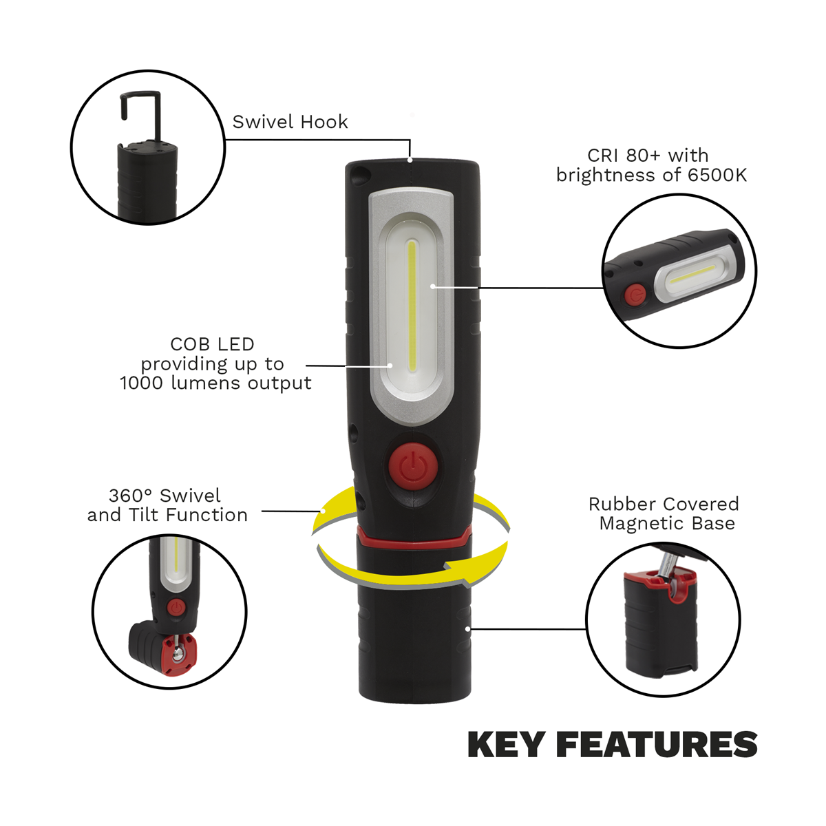 SV12 Series 360° Inspection Light 8W COB LED 12V - Body Only