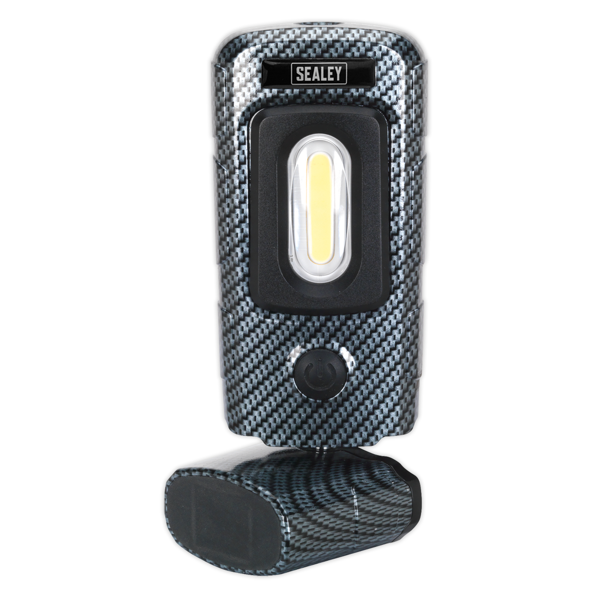 Rechargeable 360° Inspection Light 3W COB & 1W SMD LED - Carbon Fibre Effect