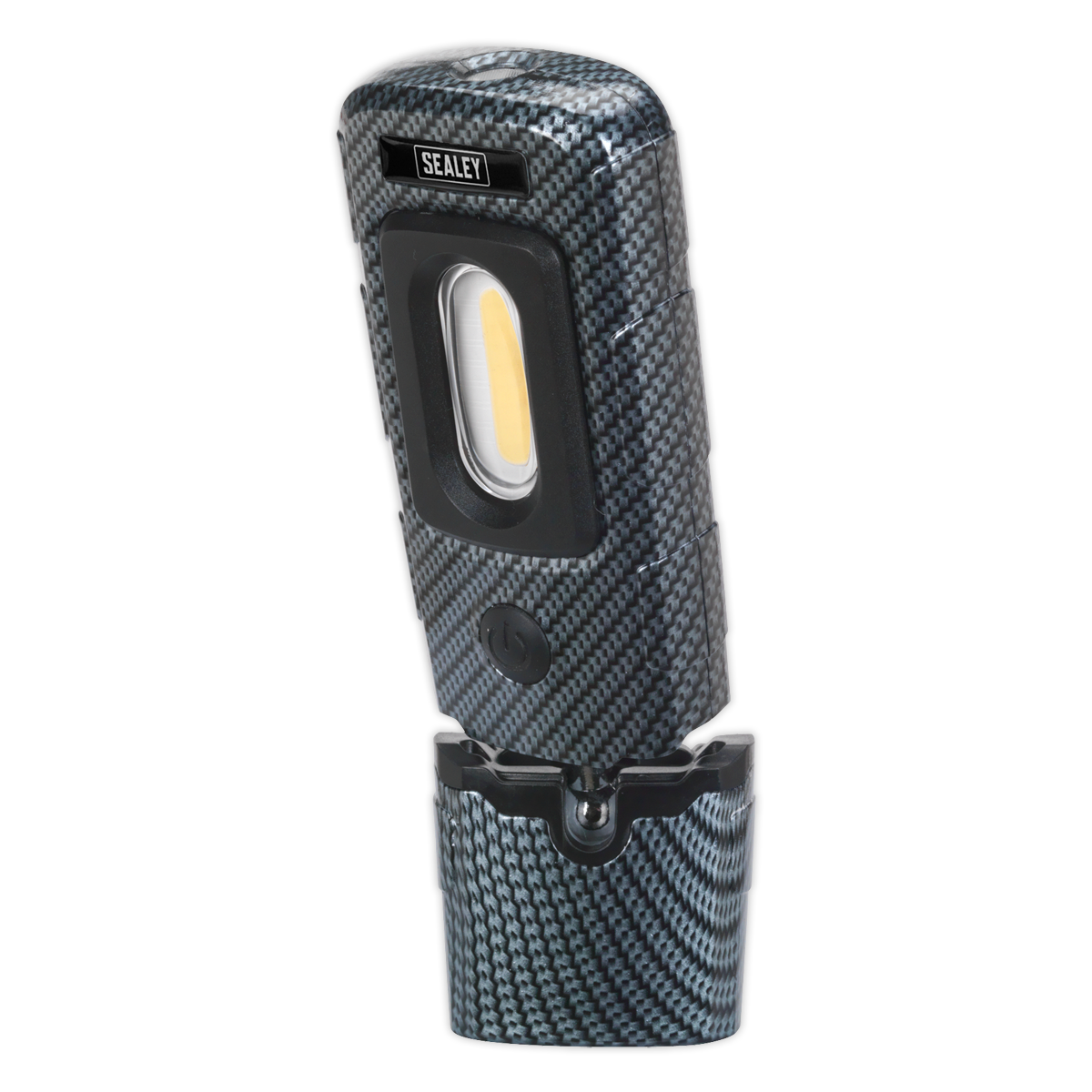 Rechargeable 360° Inspection Light 3W COB & 1W SMD LED - Carbon Fibre Effect