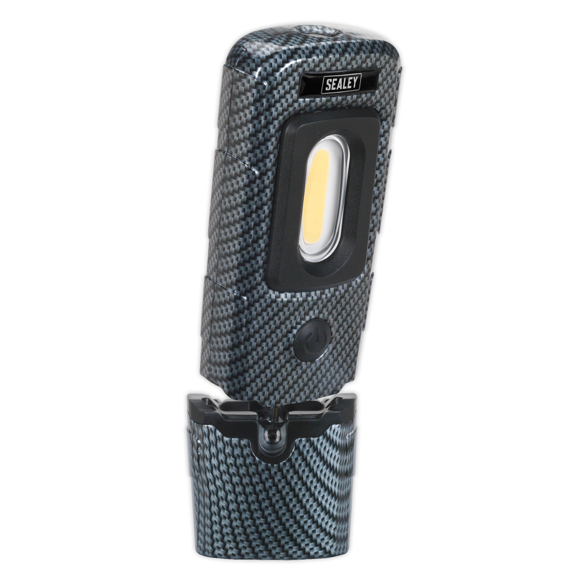 Rechargeable 360° Inspection Light 3W COB & 1W SMD LED - Carbon Fibre Effect