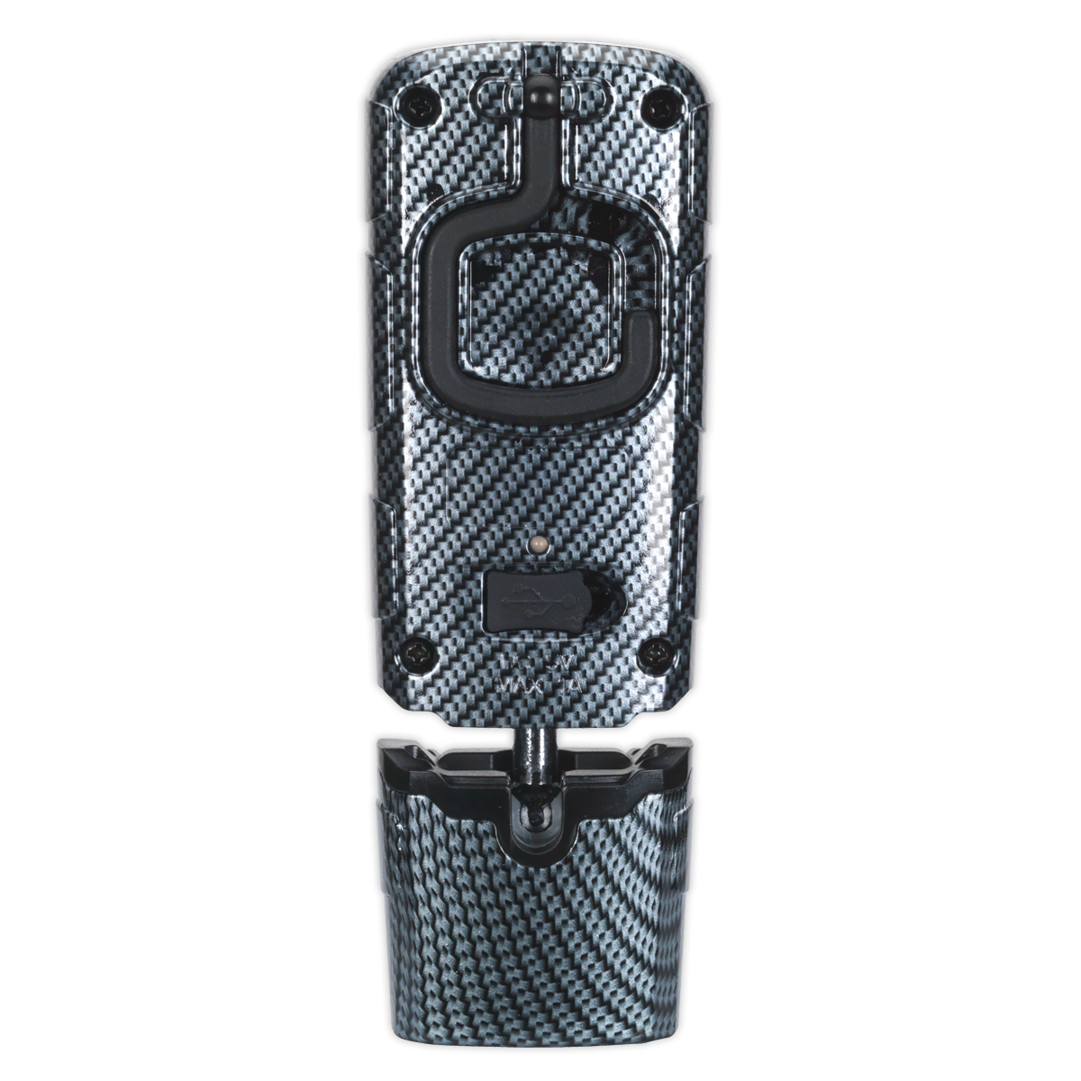 Rechargeable 360° Inspection Light 3W COB & 1W SMD LED - Carbon Fibre Effect