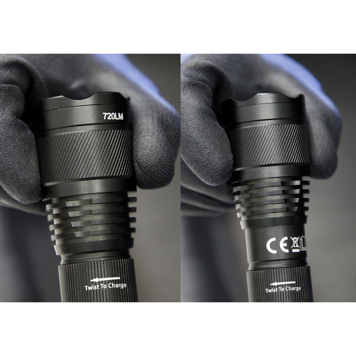 Rechargeable Aluminium Torch with Adjustable Focus 10W SMD LED