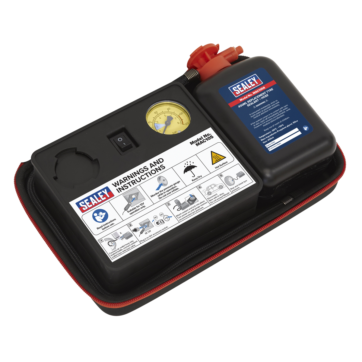 Tyre Inflator & Emergency Puncture Sealant Kit 12V