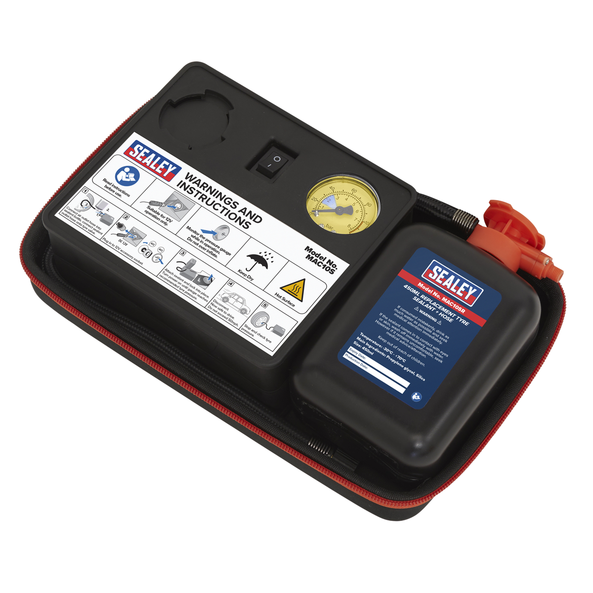 Tyre Inflator & Emergency Puncture Sealant Kit 12V
