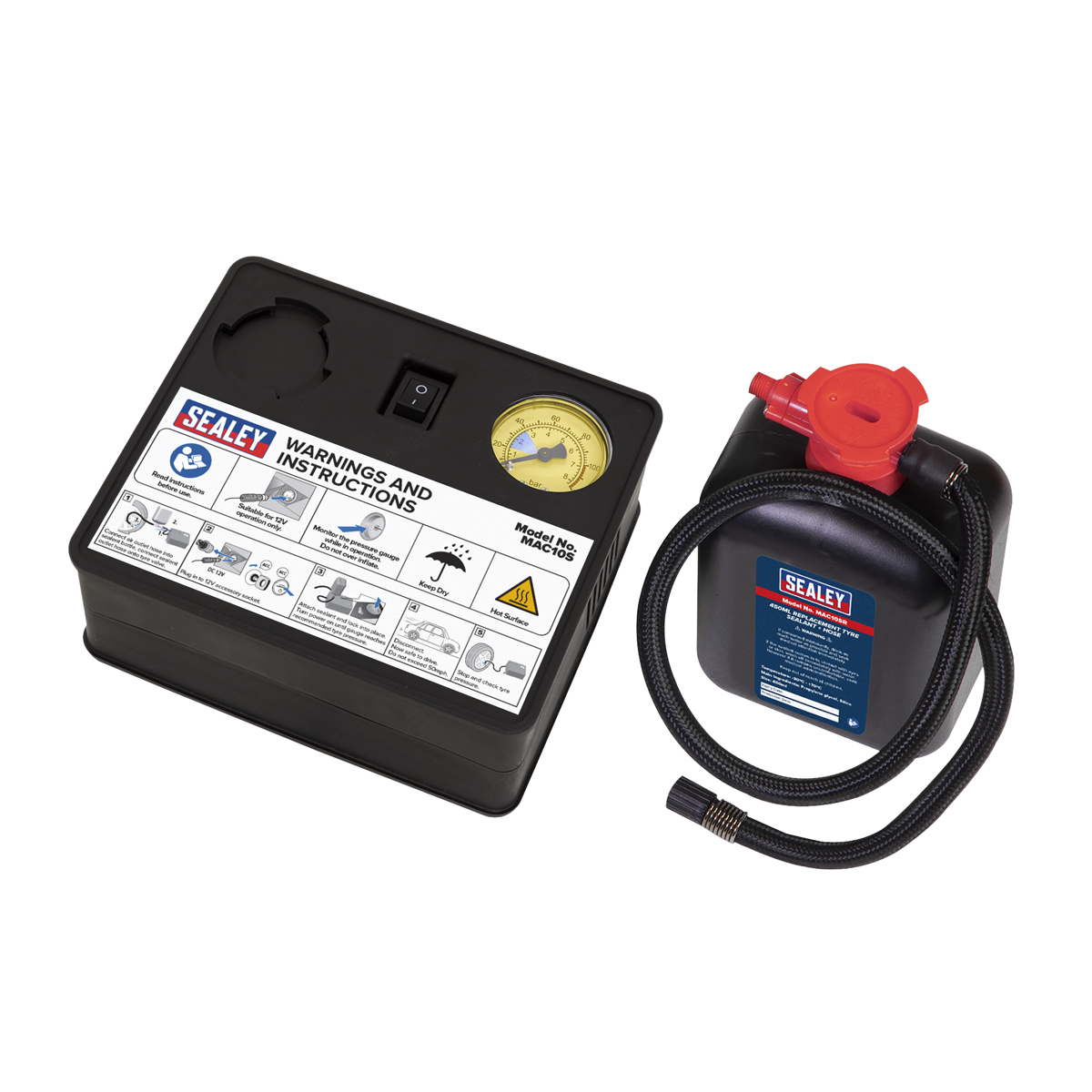 Tyre Inflator & Emergency Puncture Sealant Kit 12V