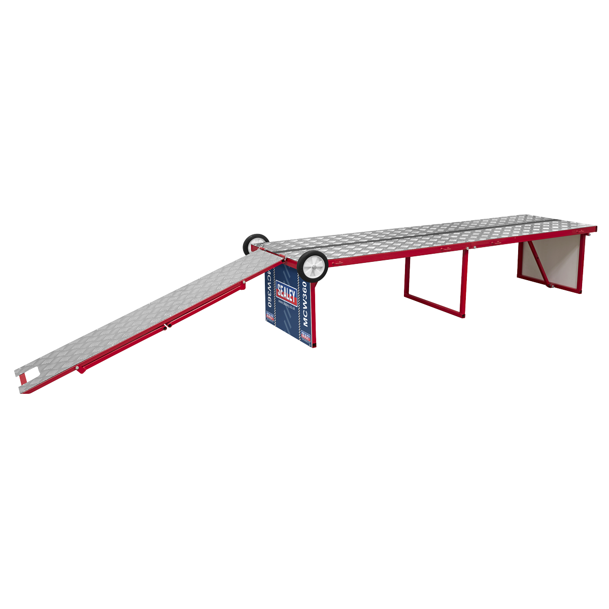 Folding Motorcycle Workbench with Ramp 360kg Capacity