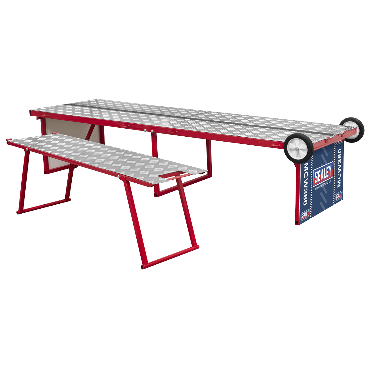 Folding Motorcycle Workbench with Ramp 360kg Capacity