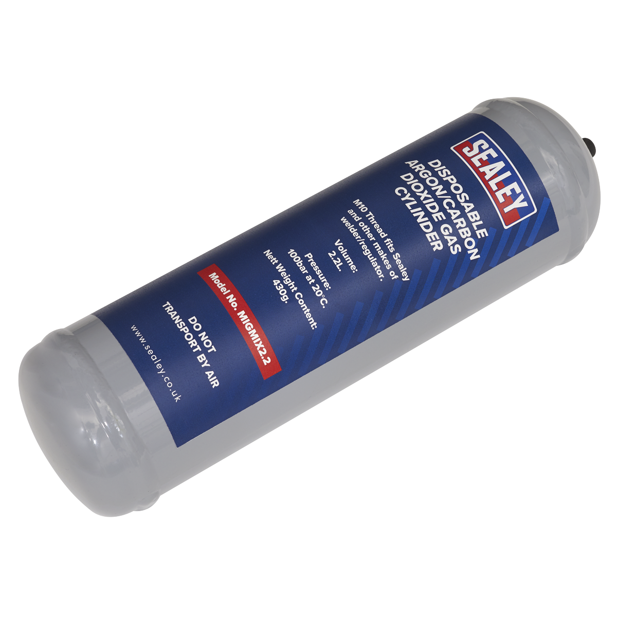 Disposable Argon/Carbon Dioxide Gas Cylinder 430g, 2.2L - Pack of 4