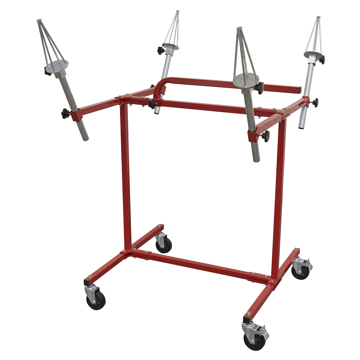 Heavy-Duty Alloy Wheel Painting/Repair Stand 4 Wheel Capacity