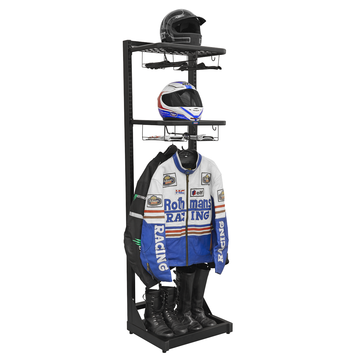Motorcycle Helmet & Gear Tidy, Freestanding