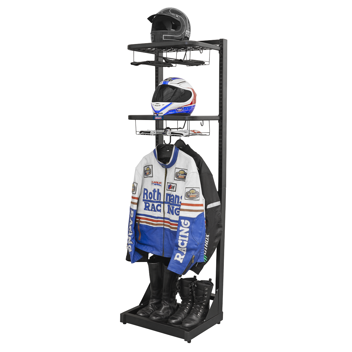 Motorcycle Helmet & Gear Tidy, Freestanding